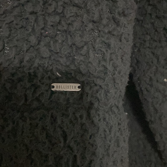 Warm fluffy fleece zip up Hollister jacket size XS. Gray. - Picture 3 of 4